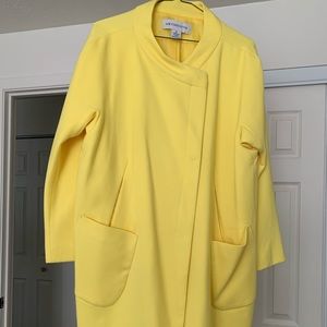 LIZ CLAIBORNE Yellow Swing Open Coat Womens Size M